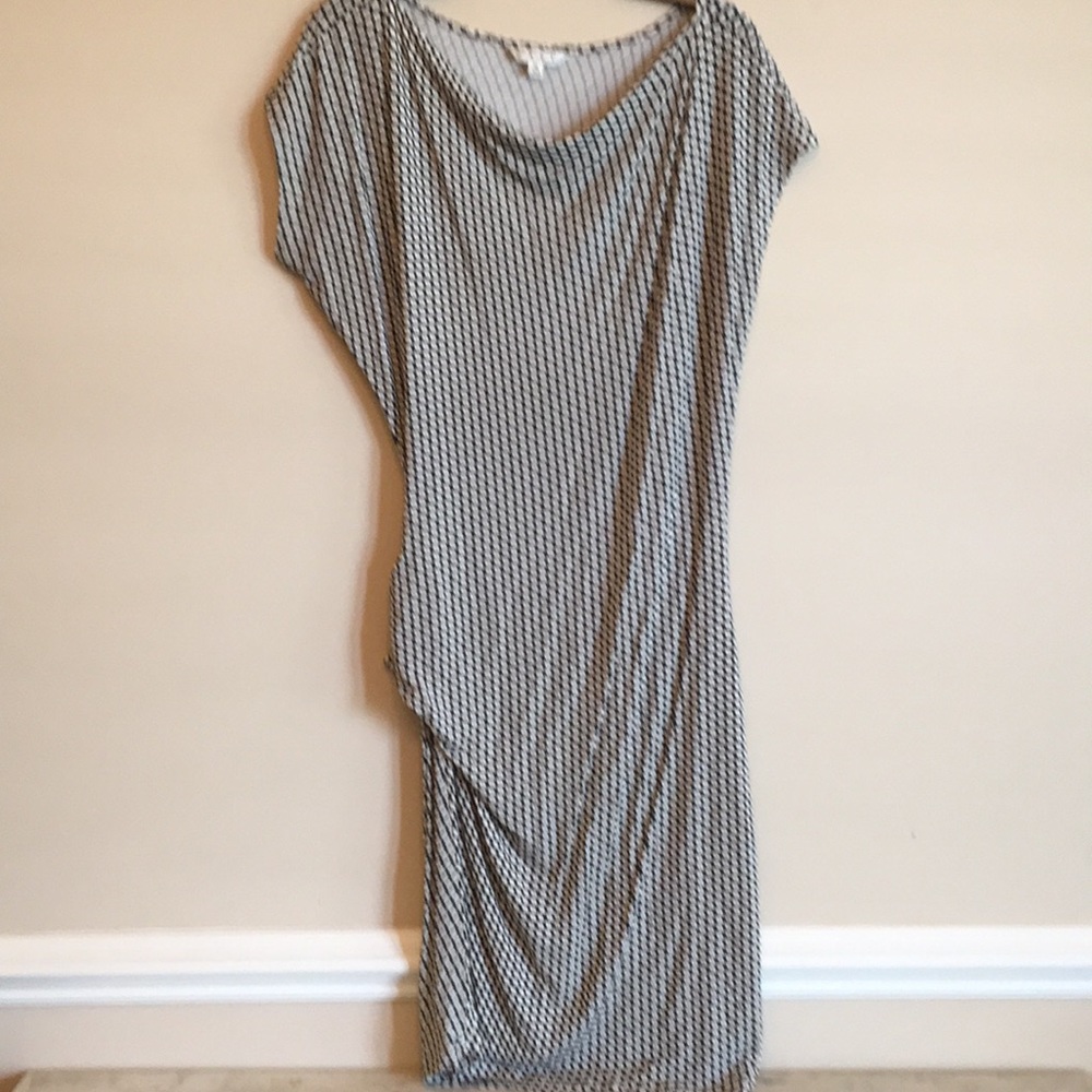 CAbi  Print Ruched Dress